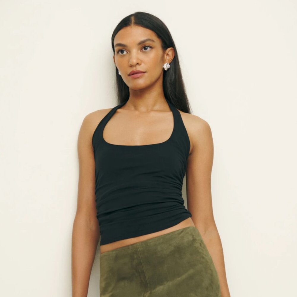 Reformation Molly Knit Top Black - Size M